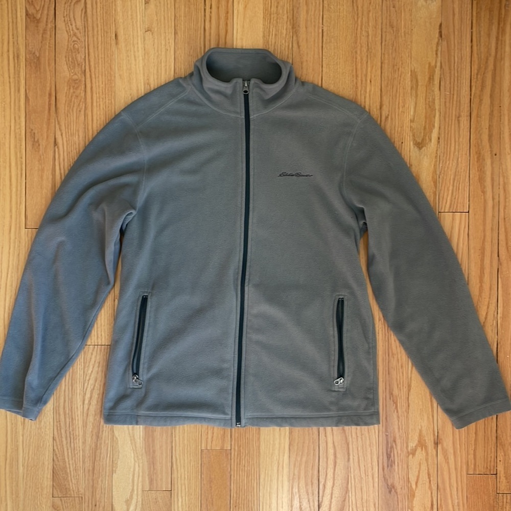 Eddie Bauer gray fleece jacket